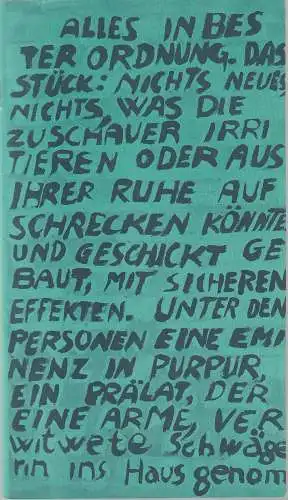 Freie Volksbühne Berlin, Kurt Hübner, Burkhard Mauer, Simone Reber, Heike Wiehle: Programmheft Luigi Pirandello SECHS PERSONEN SUCHEN EINEN AUTOR Premiere 21. März 1981 Spielzeit 1981 Heft 3 (18). 