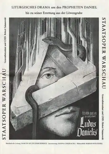 Staatsoper Warschau, Robert Satanowski, Teatr Wielki w Warszawie, Konzertdirektion Landgraf: Programmheft LUDUS DANIELIS ( Spiel um Daniel ) Spielzeit 1986 / 87 (18). 