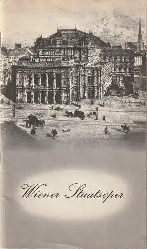 Wiener Staatsoper, Bundestheaterverwaltung, Christl Schönfeldt, Ernst August Schneider: Programmheft 16. Oktober 1959 ( DIE VERKAUFTE BRAUT ) (18). 
