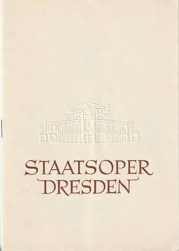 Staatsoper Dresden, Heinrich Allmeroth, Eberhard Sprink, Jürgen Beythien: Programmheft Stanislaw Moniuszko HALKA Spielzeit 1957 / 58 A Nr. 7 (18). 