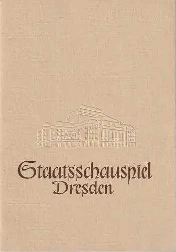 Staatsschauspiel Dresden, Heinrich Allmeroth, Eberhard Sprink, Ellen Pomikalko: Programmheft Bertolt Brecht DER KAUKASISCHE KREIDEKREIS Spielzeit 1958 / 59 Nr. 3 (18). 