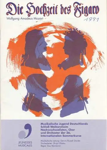 Musikalische Jugend Deutschlands, Karen Kopp: Programmheft Wolfgang Amadeus Mozart DIE HOCHZEIT DES FIGARO Schloß Weikersheim 1991 (18). 