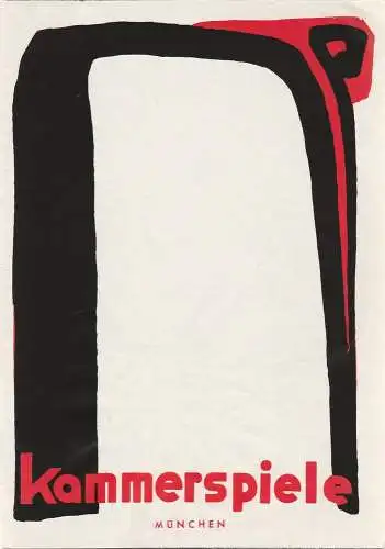 Münchner Kammerspiele, Hans Schweikart, Wolfgang Zimmermann, Alexander May, Hildegard Steinmetz ( Szenenphotos ): Programmheft Jean Paul Sartre DIE EINGESCHLOSSENEN Premiere 29. April 1960 Spielzeit 1959 / 60 Heft 8 (18). 