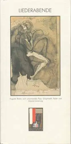 Salzburger Festspiele, Michael Schmitz, Matthias Krön: Programmheft LIEDERABENDE  Mozarteum August 1994 Salzbuger Festspiele (18). 