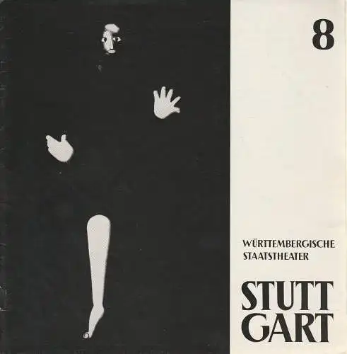 Württembergische Staatstheater Stuttgart, Hellmuth Karasek, Hanns Rückle, Eberhart Uebe, Gerd Richter: Programmheft Carl Sternheim DER SNOB 10. Mai 1964 Kleines Haus Spielzeit 1963 / 64 Heft 8 (18). 