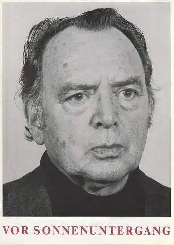 Konzertdirektion Landgraf, EURO-Studio, Birgit Landgraf, Jutta Ungelenk-Stamp ( Szenenfotos ): Programmheft Gerhart Hauptmann VOR SONNENUNTERGANG Spielzeit 1986 / 87 / 88 (18). 