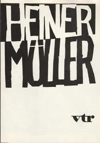 Volkstheater Rostock, Ekkehard Prophet, Eva Zapf, Martina Witte, Wolfgang Holz, Wolfgang Flesch: Programmheft Heiner Müller WOLOKOLAMSKER CHAUSSEE I-III Premiere 13. Januar 1988 Ateliertheater 93. Spielzeit 1987 / 88 (18). 
