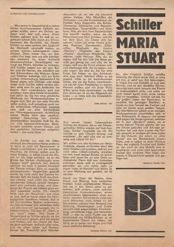 Deutsches Theater Berlin, Dieter Mann, Klaus Wischnewski, Heinz Rohloff: Programmheft Friedrich Schiller MARIA STUART (18). 