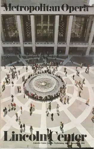 Metropolitan Opera, Lincoln Center for the Performing Arts, Joseph P. Barbieri, Barry Laine: Programmheft stagebill Vol. X, No. 3 November 1982 (18). 