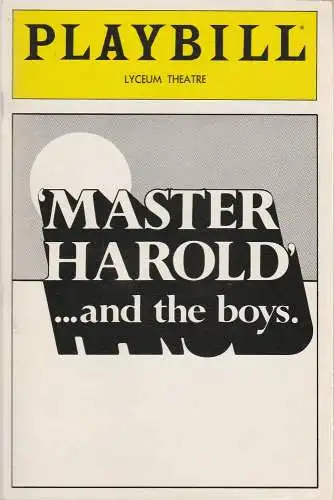 Playbill, Lyceum Theatre: Programmheft Athol Fugard MASTER HAROLD  and the boys January 1983 (18). 