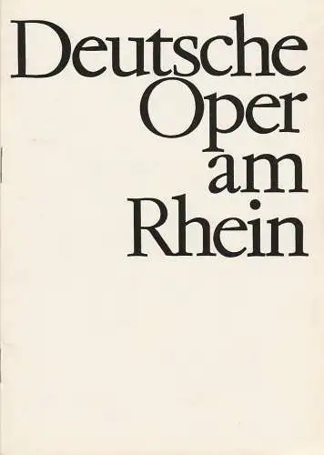 Deutsche Oper am Rhein-Theatergemeinschaft Düsseldorf-Duisburg, Grischa Barfuss, Rolf Trouwborst, Ilka Kügler, Elfi Hess ( Fotos ): Programmheft Wolfgang Amadeus Mozart DON GIOVANNI 13. Dezember 1968 Spielzeit 1968 / 69 (18). 