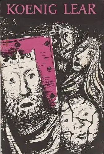 Deutsches Theater Berlin, Wolfgang Langhoff, Heinrich Kilger: Programmheft  William Shakespeare KÖNIG LEAR Spielzeit 1956 / 57 Heft 10 (18). 