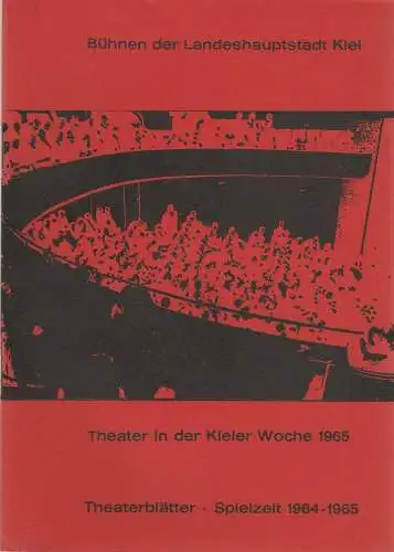 Bühnen der Landeshauptstadt Kiel, Joachim Klaiber, Peter Kleinschmidt, Hanns Menninger, Peter-Jürgen Gudd: Programmheft Wolfgang Amadeus Mozart DIE HOCHZEIT DES FIGARO 26. Juni 1965 Stadttheater Spielzeit 1964 / 65 (18). 