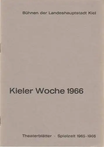 Bühnen der Landeshauptstadt Kiel, Joachim Klaiber, Peter Kleinschmidt, Lutz Liebelt,  Peter-Jürgen Gudd: Programmheft Giuseppe Verdi IL TRVATORE 21. Juni 1966 Stadttheater Spielzeit 1965 / 66 (18). 