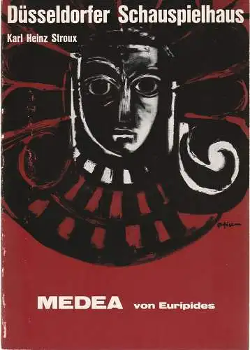Düsseldorfer Schauspielhaus, Karl Heinz Stroux, Johannes Klose, Lore Bermbach ( Szenenfotos ): Programmheft Euripides MEDEA 1964 (18). 