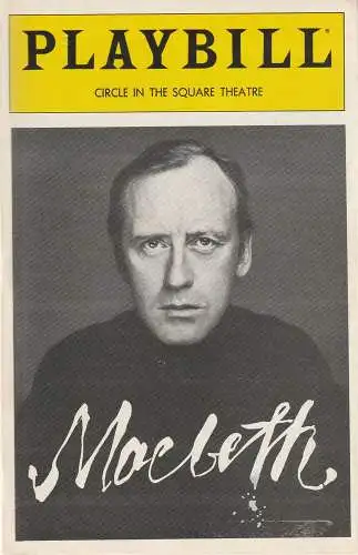 Playbill inc., Circle in The Square Theatre, Theodore Mann, Paul Libin: Programmheft  William Shakespeare MACBETH Januar 1982 (18). 