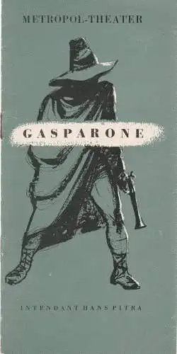 Metropol-Theater, Hans Pitra, Hans Baltzeer: Programmheft Karl Millöcker GASPARONE 1958 (18). 
