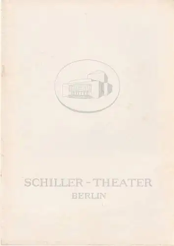 Schiller-Theater, Boleslaw Barlog, Albert Beßler: Programmheft Heinrich von Kleist PRINZ FRIEDRICH VON HOMBURG Spielzeit 1959 / 60 Heft 90 (18). 