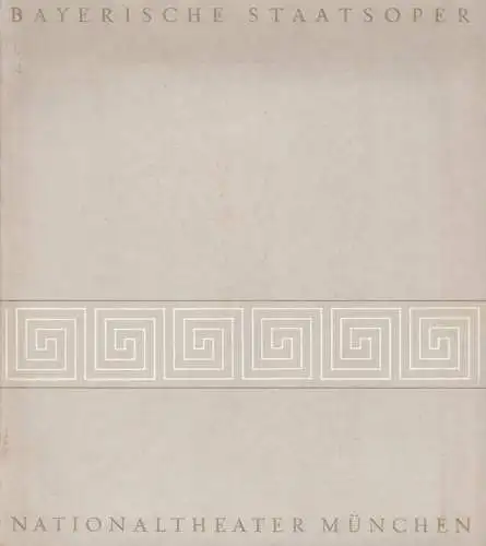 Bayerische Staatsoper, Günther Rennert, Herbert Frieß, Herbert List, Hermann  Kern: Programmheft Gaetano Donizetti DON PASQUALE 26. Mai 1968 Nationaltheater München Spielzeit 1967 / 68 Heft 8 (18). 