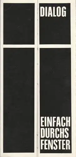 Volkstheater Rostock,Gerd Puls, Dieter Schoß, Georg Hülsse: Programmheft Miroslav Hornicek EINFACH DURCHS FENSTER 3. Juni 1971 Intimes Theater Spielzeit 1970 / 71 (18). 