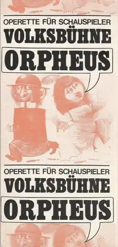 Volksbühne: Programmheft Uraufführung Kurt Bartsch und Reiner Bredemeyer ORPHEUS Premiere 5. Juni 1970 (18). 