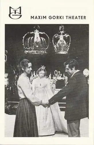 Maxim Gorki Theater Albert Hetterle, Renate Stinn, Werner Knispel: Programmheft Jewgenij Schwarz DER SCHATTEN Spielzeit 1971 / 72 Heft 5 (18). 