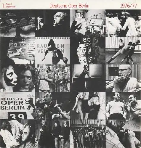 Deutsche Oper Berlin, Siegfried Palm, Gerhard Milting: Deutsche Oper Berlin Spielzeit 1976 / 77 Heft 1 August / September (18). 