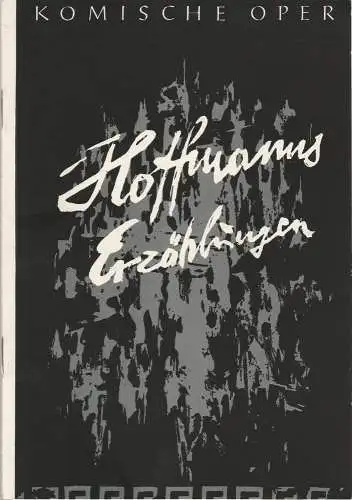 Komische Oper, Wolfgang Hammerschmidt: Programmheft Jacques Offenbach HOFFMANNS ERZÄHLUNGEN 21. Januar 1969 (18). 