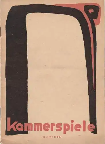 Kammerspiele München, Werner Bergold, Hildegard Steinmetz: Programmheft Kammerspiele München Spielzeit 1949 / 50 Heft 5 (18). 