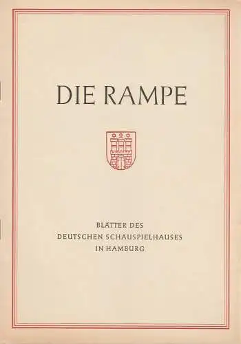 Deutsches Schauspielhaus Hamburg, Albert Lippert, Ludwig Benninghoff: Programmheft Friedrich Schiller Die RÄUBER Die Rampe Spielzeit 1954 / 55 Heft 12 (18). 