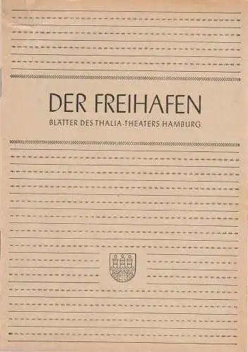 Thalia-Theater Hamburg, Willy Maertens, Albert Dambek, Conrad Kayser: Programmheft Henrik Ibsen HEDDA GABLER Der Freihafen Spielzeit 1949 / 50 Heft 4 (18). 