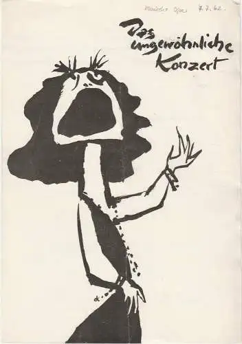 Staatliches Zentrales Puppentheater Moskau: Programmheft PUPPENTHEATER MOSKAU SERGEJ OBASZOW DAS UNGEWÖHNLICHE KONZERT 5. bis 7. Juli 1962 Komische Oper Berlin (18). 