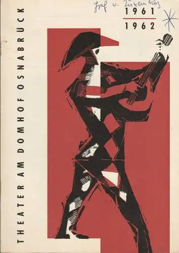 Theater Am Domhof Osnabrück, Peter Massmann, Rainer Lübbren: Programmheft Franz Lehar DER GRAF VON LUXEMBURG 31. Dezember 1961 Spielzeit 1961 / 62 Heft 10 (18). 