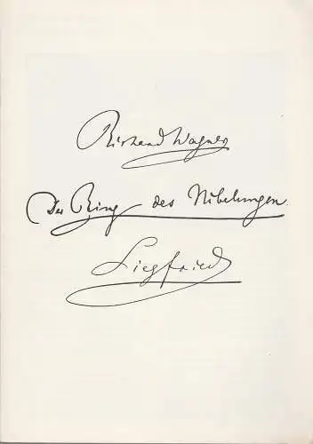 Bühnen der Landeshauptstadt Kiel, Joachim Klaiber, Mario Krüger, Michael Leinert, Stephan Volkmann: Programmheft Richard Wagner SIEGFRIED Premiere 25. März 1971 Spielzeit 1970 / 71 Heft 17 (18). 