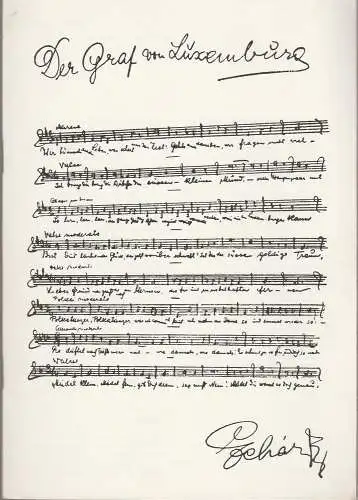 Bühnen der Landeshauptstadt Kiel, Joachim Klaiber, Mario Krüger, Michael Leinert, Stephan Volkmann: Programmheft Franz Lehar DER GRAF VON LUXEMBURG Premiere 27. September 1970 Spielzeit 1970 / 71 Heft 6 (18). 