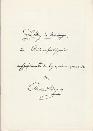 Bühnen der Landeshauptstadt Kiel, Joachim Klaiber, Mario Krüger, Michael Leinert, Stephan Volkmann: Programmheft Richard Wagner GÖTTERDÄMMERUNG Premiere 23. Januar 1972 Spielzeit 1971 / 72 Heft 13 (18). 