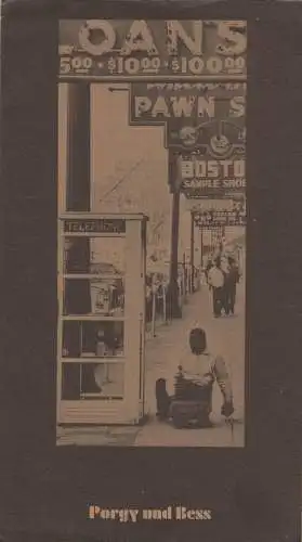 Staatstheater Braunschweig, Christoph Groszer, Helmar Harald Fischer, Michael Leinert: Programmheft George Gershwin PORGY AND BESS Premiere 30. Dezember 1975 Großes Haus Spielzeit 1975 / 76 Heft 12 (18). 
