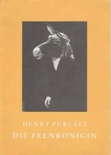 Hessisches Staatstheater Wiesbaden, Christoph Groszer, Peter Schütze: Programmheft Henry Purcell DIE FEENKÖNIGIN Spielzeit 1979 / 80 Heft 11 (18). 