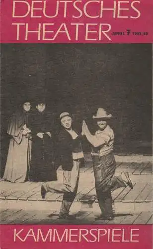 Deutsches Theater Kammerspiele: Theaternachrichten DEUTSCHES THEATER KAMMERSPIELE April 7 1967 / 68 (18). 