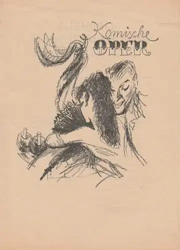 Komische Oper: Programmheft Jacques Offenbach ORPHEUS IN DER UNTERWELT ca. 1950 (18). 