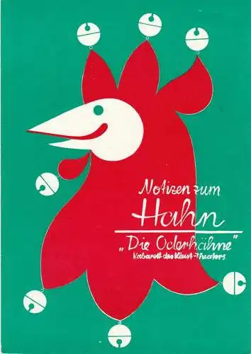 Kleist-Theater Frankfurt ( Oder ), Günter Klingner, Alfons Linnhofer, Helmut Pock: Programmheft Kabarett Die Oderhähne NOTIZEN ZUM HAHN Spielzeit 1978 / 79 Heft 1 (18). 