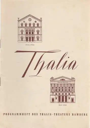 Thalia Theater Hamburg, Willy Maertens, Albert Dambek, Conrad Kayser: Programmheft William Inge PICNIC  111. Spielzeit 1954/55 Heft 4 (18). 