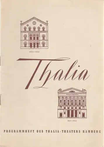 Thalia Theater Hamburg, Willy Maertens, Albert Dambek, Conrad Kayser: Programmheft W. Somerset Maugham LADY FREDERICK  111. Spielzeit 1954/55 Heft 6 (18). 
