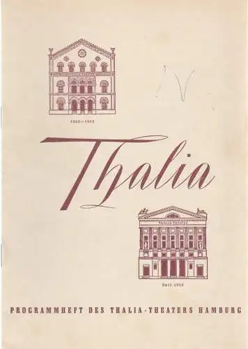 Thalia Theater Hamburg, Willy Maertens, Albert Dambek, Conrad Kayser: Programmheft Carlo Goldoni DER RAPPELKOPF 24. März 1955 111. Spielzeit 1954 / 55 Heft 12 (18). 