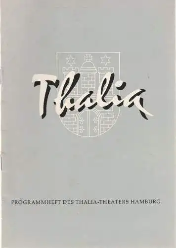 Thalia Theater Hamburg, Willy Maertens, Albert Dambek, Conrad Kayser, Rosemarie Pierer (Szenenfotos): Programmheft Terence Rattigan DER SCHLAFENDE PRINZ 115. Spielzeit 1958 / 59 Heft 6 (18). 