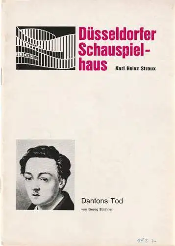 Düsseldorfer Schauspielhaus, Karl Heinz Stroux, G. Johannes Klose, Lore Bermbach (Fotos): Programmheft Georg Büchner DANTONS TOD 19. Februar 1970 Großes Haus (18). 