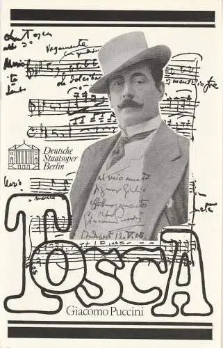 Deutsche Staatsoper Berlin, Deutsche Demokratische Republik, Werner Otto, Wolfgang Jerzak, Rolf Kanzler: Programmheft Giacomo Puccini TOSCA 15. Januar 1984 (18). 