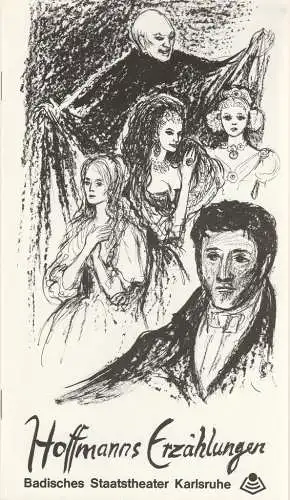 Badisches Staatstheater Karlsruhe, Günter Könemann, Kurt R. Pietschmann, Uwe Pierstorff, Helmi Henssler: Programmheft Jacques Offenbach HOFFMANNS ERZÄHLUNGEN Spielzeit 1983 / 84 Musiktheater (18). 