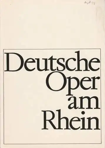 Deutsche Oper am Rhein-Theatergemeinschaft Düsseldorf-Duisburg, Grischa Barfuß, Rolf Trouwborst, Ilka Kügler: Programmheft Giuseppe Verdi DER TROUBADOUR Wiederaufnahme 17. Oktober 1978 Spielzeit 1978 / 79 Heft 3 (18). 