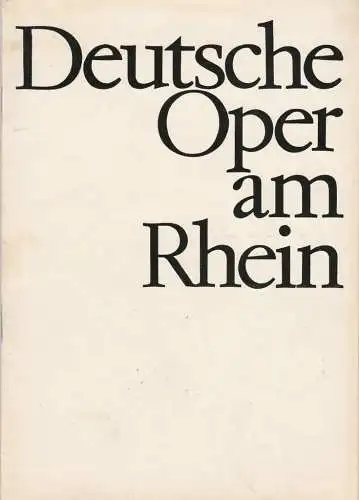 Deutsche Oper am Rhein-Theatergemeinschaft Düsseldorf-Duisburg, Grischa Barfuß, Rolf Trouwborst, Manfred vom Stein: Programmheft Alban Berg LULU 18. April 1967 Spielzeit 1966 / 67 Heft XIII (18). 